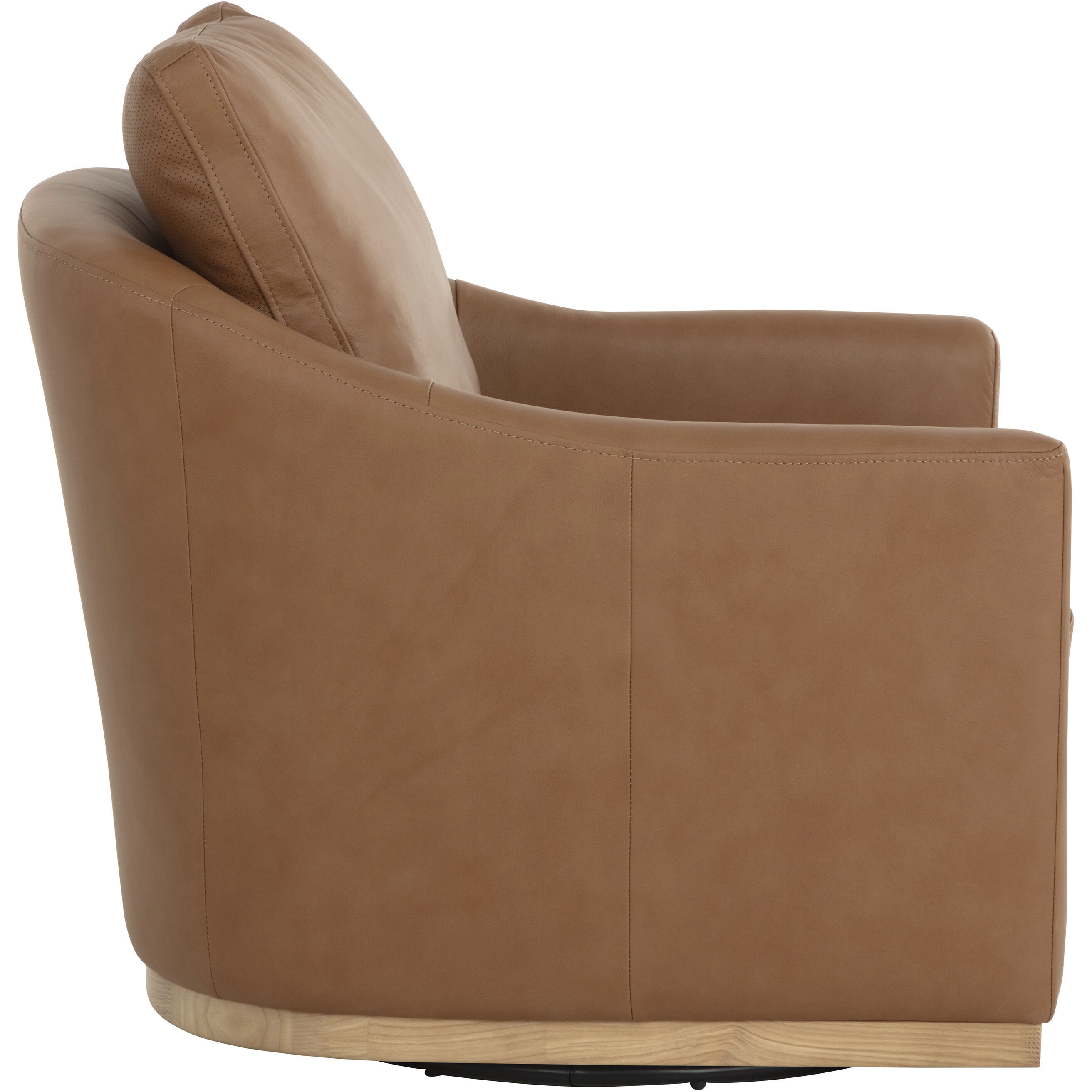 Corbin Aline Butternut Leather Swivel Lounge Chair